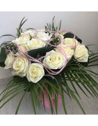 BOUQUET DE 24 ROSAS BLANCAS