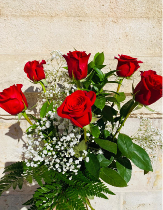 RAMO DE 6 ROSAS ROJAS 2
