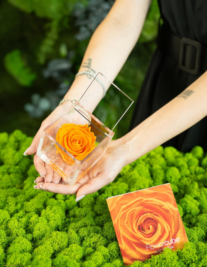 FLOWERCUBE 6X6 NARANJA