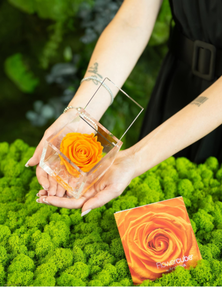 FLOWERCUBE 6X6 NARANJA