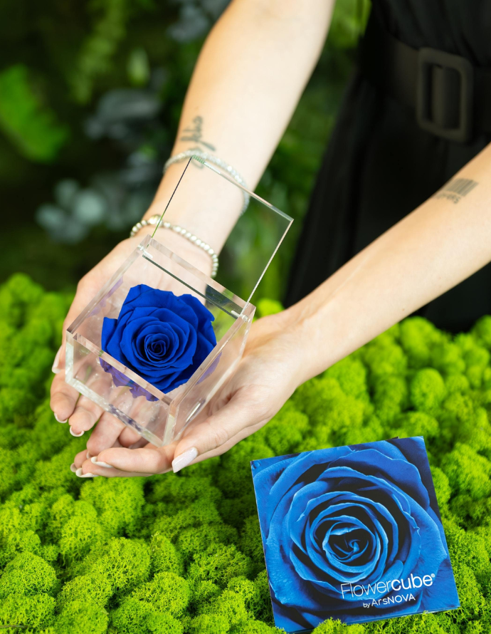 FLOWERCUBE 6X6 AZUL OSCURO