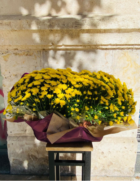 Jardinera Crisantemos Amarillos