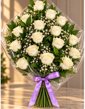 Ramo 16 Rosas Blancas